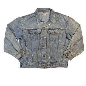 Vintage Ruth Douglas Acid Wash Denim Jacket Cropped Boxy Fit M L